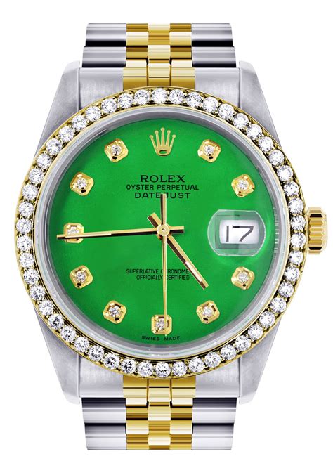 women rolex green face|rolex date just green dial.